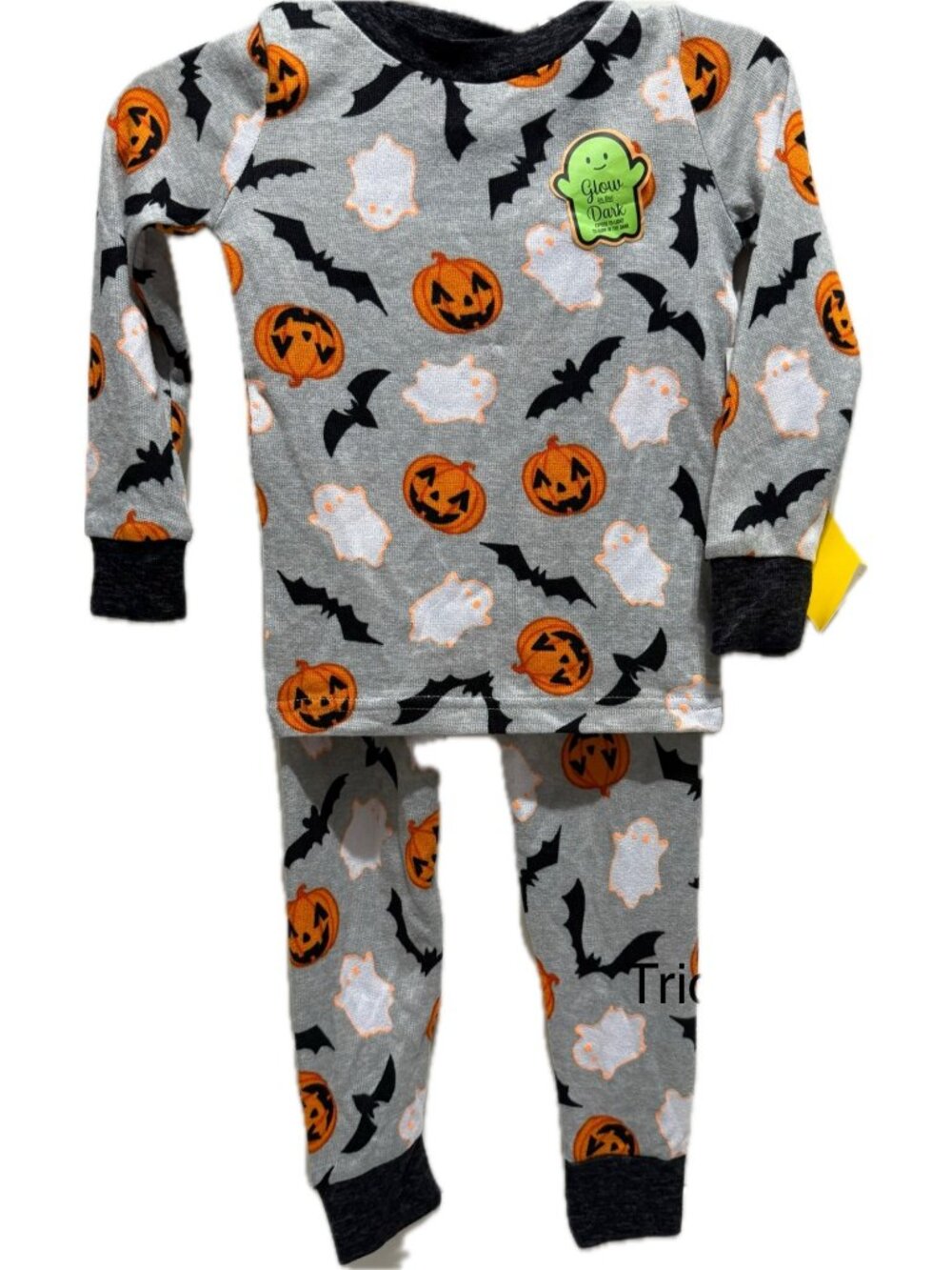 Trick or Treat Sleep 3T NWT Halloween PJs pajama set Glow in Dark ghost pumpkin